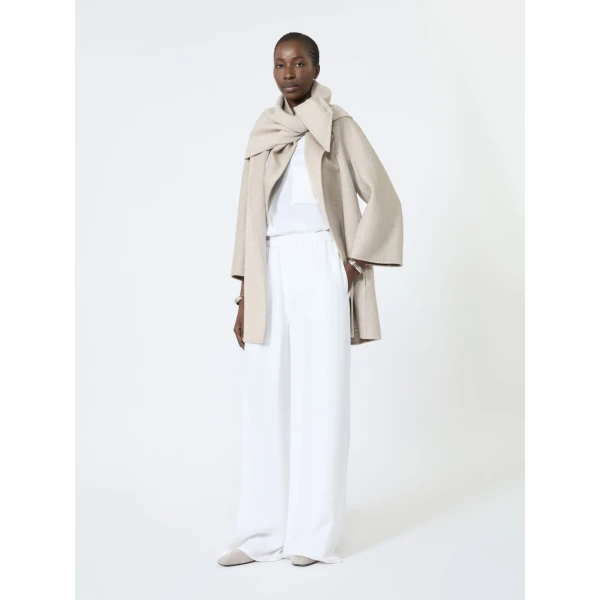 Max Mara Detto Double Cashmere Coat in Sand | Wool Coat | Luxury Shoes 