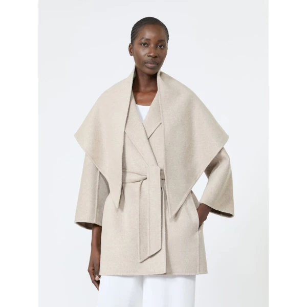 Max Mara Detto Double Cashmere Coat in Sand | Wool Coat | Luxury Shoes 