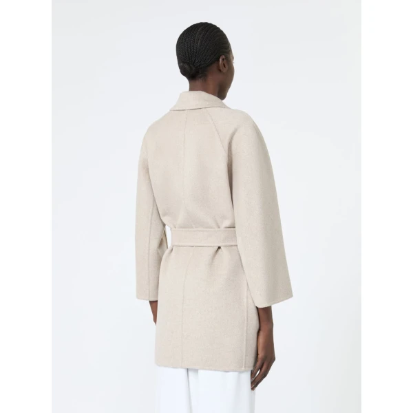 Max Mara Detto Double Cashmere Coat in Sand | Wool Coat | Luxury Shoes 