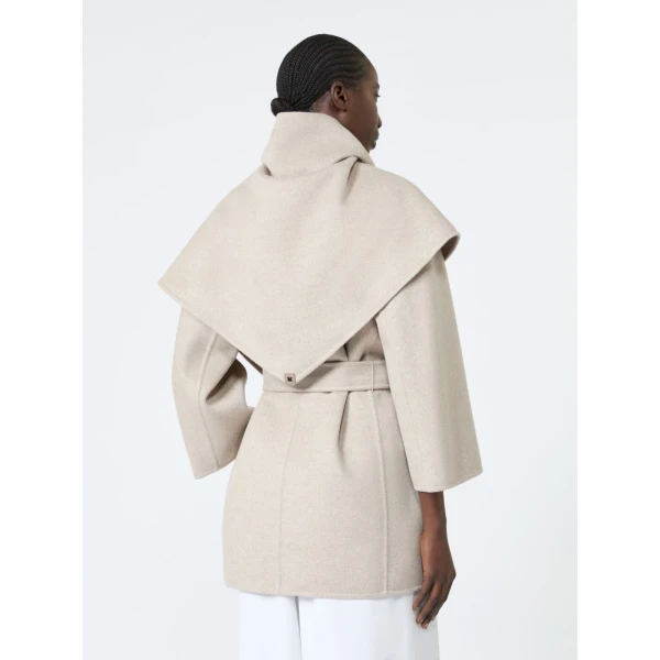 Max Mara Detto Double Cashmere Coat in Sand | Wool Coat | Luxury Shoes 