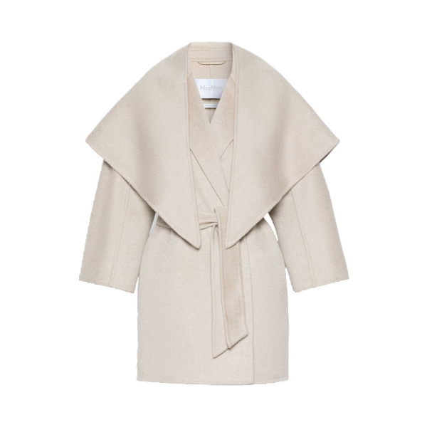 Max Mara Detto Double Cashmere Coat in Sand | Wool Coat | Luxury Shoes 