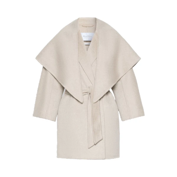 Max Mara Detto Double Cashmere Coat in Sand | Wool Coat | Luxury Shoes 