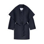 Max Mara Detto Double Cashmere Coat in Ultramarine | Wool Coat | Luxury Shoes 
