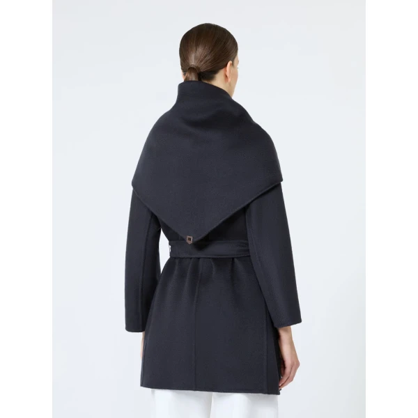 Max Mara Detto Double Cashmere Coat in Ultramarine | Wool Coat | Luxury Shoes 