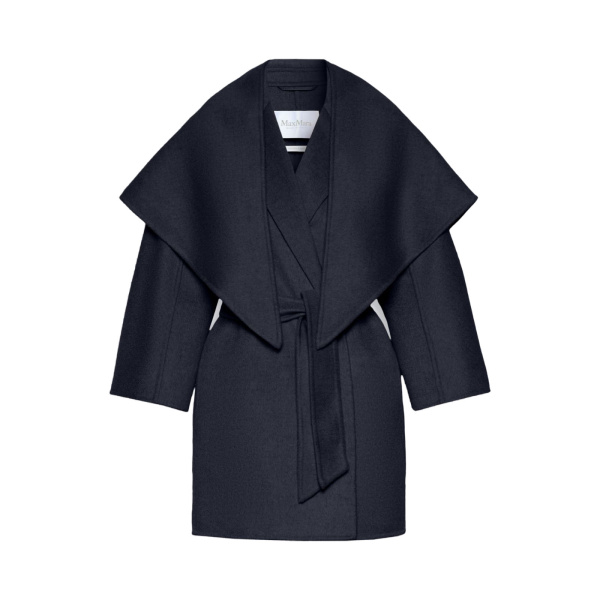 Max Mara Detto Double Cashmere Coat in Ultramarine | Wool Coat | Luxury Shoes 