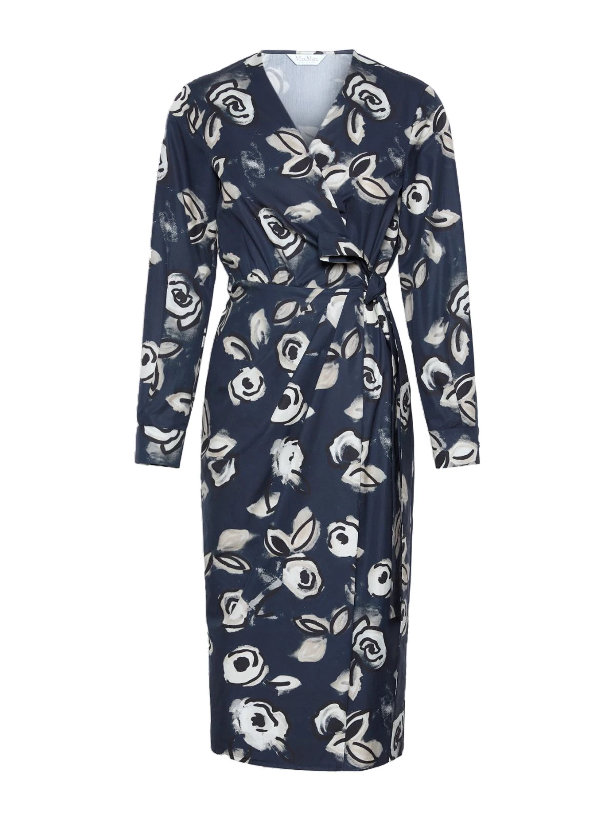 Max Mara Diadema Printed Poplin Wrap Dress in Ultramarine Max Mara Diadema Printed Poplin Wrap Dress in Ultramarine | Midi Dresses | Luxury Shoes