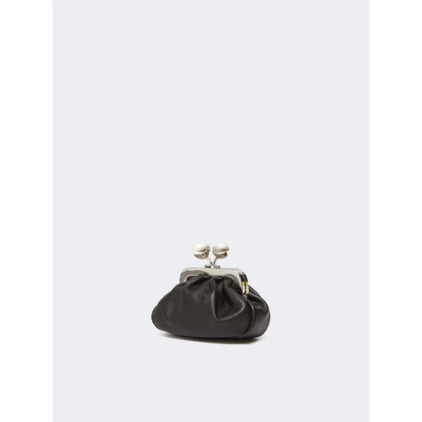 Max Mara Diomede Nappa Sheepskin Nano Pasticcino Bag in Black | Mini Bags | Luxury Shoes 