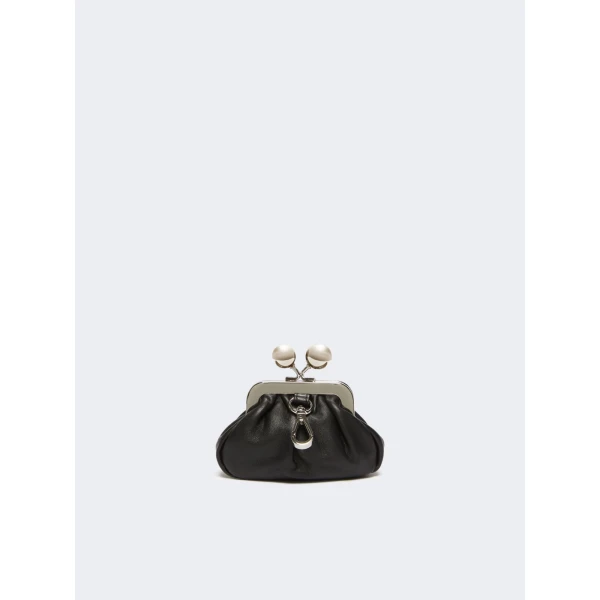 Max Mara Diomede Nappa Sheepskin Nano Pasticcino Bag in Black | Mini Bags | Luxury Shoes 