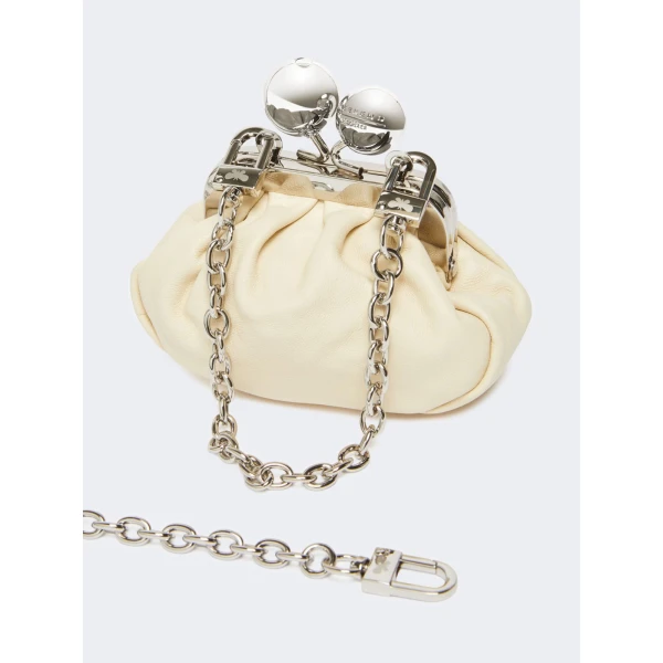 Max Mara Diomede Nappa Sheepskin Nano Pasticcino Bag in Ivory | Mini Bags | Luxury Shoes 