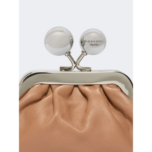 Max Mara Diomede Nappa Sheepskin Nano Pasticcino Bag in Nude | Mini Bags | Luxury Shoes 