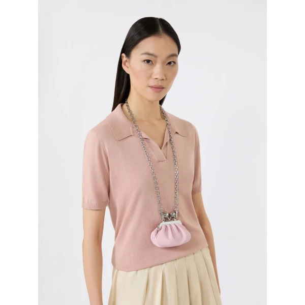 Max Mara Diomede Nappa Sheepskin Nano Pasticcino Bag in Pink | Mini Bags | Luxury Shoes 