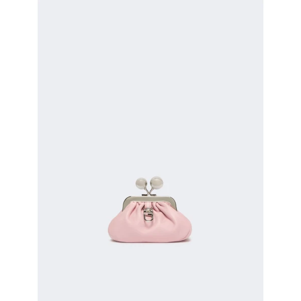 Max Mara Diomede Nappa Sheepskin Nano Pasticcino Bag in Pink | Mini Bags | Luxury Shoes 