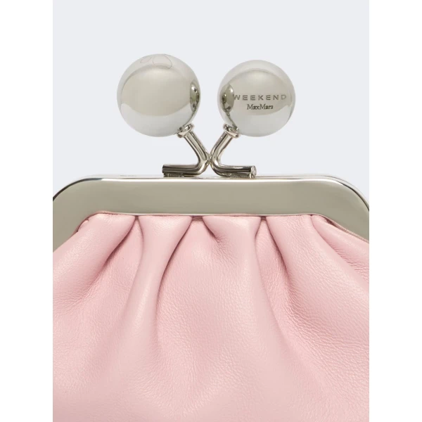 Max Mara Diomede Nappa Sheepskin Nano Pasticcino Bag in Pink | Mini Bags | Luxury Shoes 