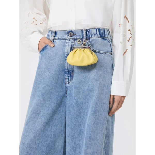 Max Mara Diomede Nappa Sheepskin Nano Pasticcino Bag in Yellow | Mini Bags | Luxury Shoes 