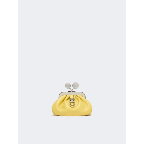Max Mara Diomede Nappa Sheepskin Nano Pasticcino Bag in Yellow | Mini Bags | Luxury Shoes 