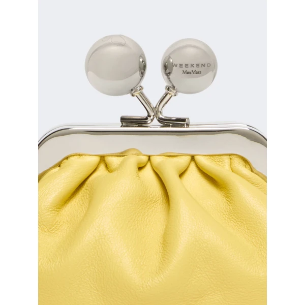 Max Mara Diomede Nappa Sheepskin Nano Pasticcino Bag in Yellow | Mini Bags | Luxury Shoes 