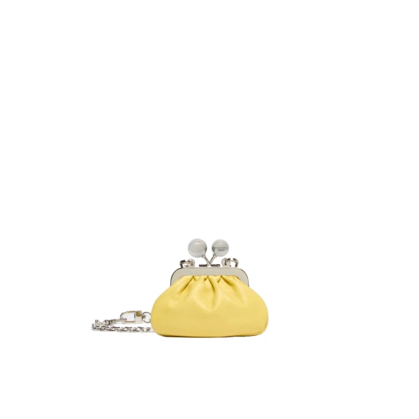 Max Mara Diomede Nappa Sheepskin Nano Pasticcino Bag in Yellow | Mini Bags | Luxury Shoes 