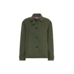 Max Mara Diorama Melange Wool Short Coat in Sage Green | Wool Coat | Luxury Shoes 