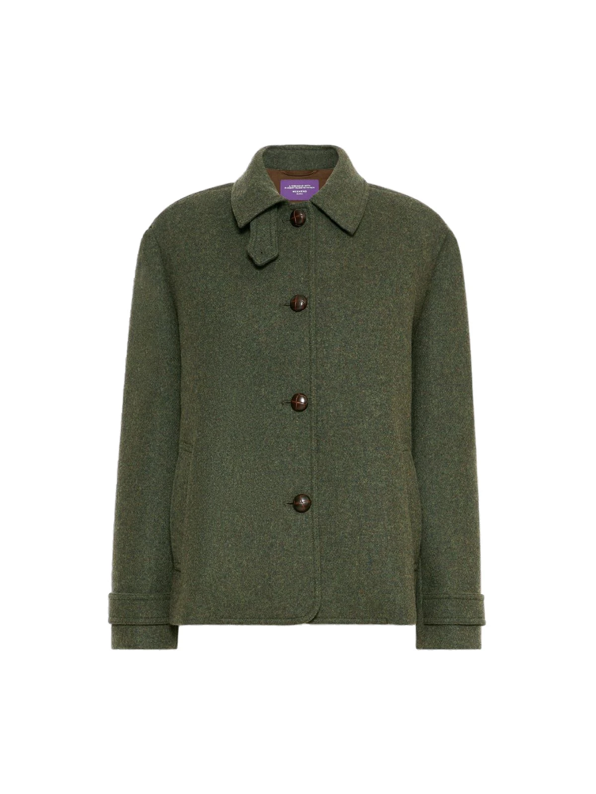 Max Mara Diorama Melange Wool Short Coat in Sage Green Max Mara Diorama Melange Wool Short Coat in Sage Green | Wool Coat | Luxury Shoes