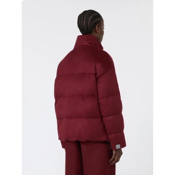 Max Mara Divina Short Reversible Cashmere Puffer Jacket in Bordeaux | Jackets | Luxury Shoes 