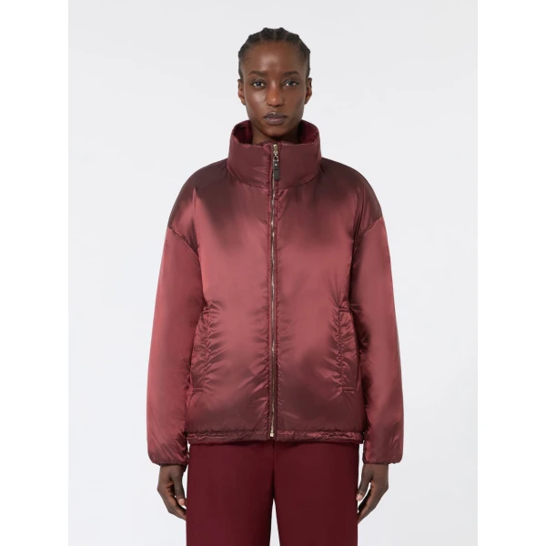 Max Mara Divina Short Reversible Cashmere Puffer Jacket in Bordeaux | Jackets | Luxury Shoes 