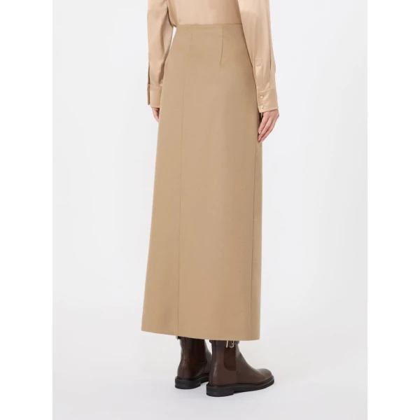 Max Mara Divo Wool Wrap Skirt in Camel | Pencil Skirts | Luxury Shoes 