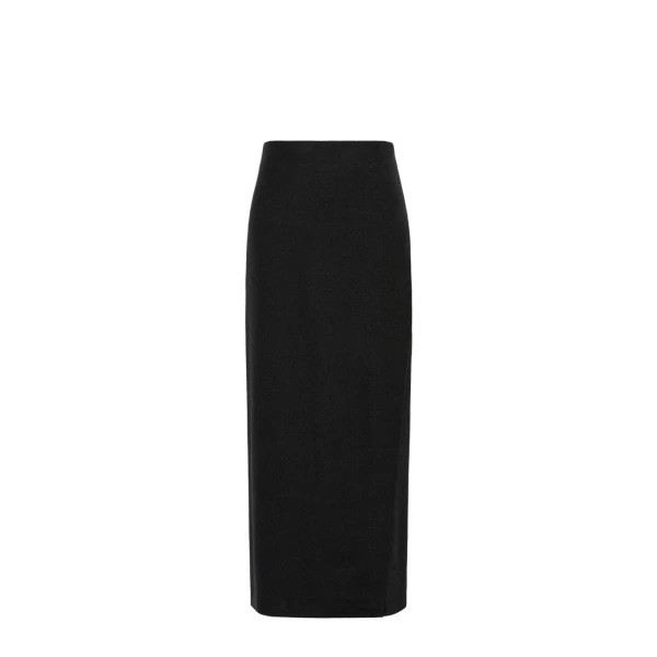 Max Mara Divo Wool Wrap Skirt in Dark Grey | Pencil Skirts | Luxury Shoes 