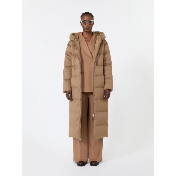 Max Mara Dolce Long Reversible Camel Puffer in Camel | Coats | Luxury Shoes 