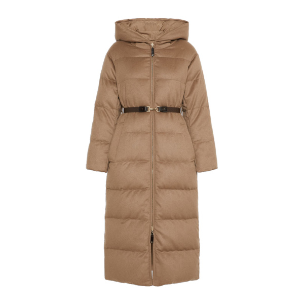 Max Mara Dolce Long Reversible Camel Puffer in Camel | Coats | Luxury Shoes 