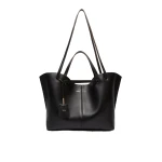 Max Mara Double Nappa Leather Shopper Bag in Black | Totes & Top-Handle Bags | Luxury Shoes 