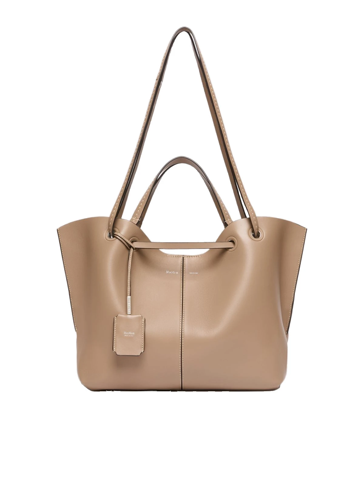 Max Mara Double Nappa Leather Shopper Bag in Mud Max Mara Double Nappa Leather Shopper Bag in Mud | Totes & Top-Handle Bags | Luxury Shoes