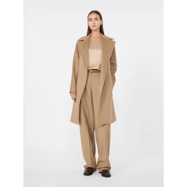 Max Mara Dravenna Wool Robe Coat in Camel | Wool Coat | Luxury Shoes 