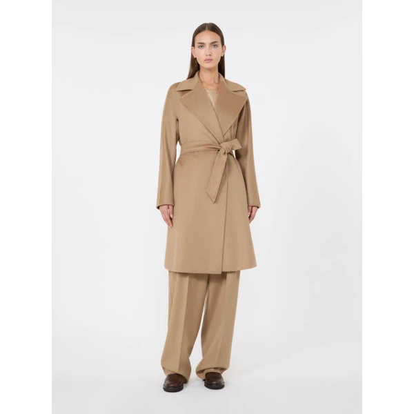 Max Mara Dravenna Wool Robe Coat in Camel | Wool Coat | Luxury Shoes 