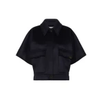 Max Mara Dream Cashmere Drap Boxy Cape in Midnight Blue | Women | Luxury Shoes 