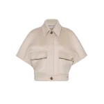 Max Mara Dream Cashmere Drap Boxy Cape in Stone Grey | Coats | Luxury Shoes 