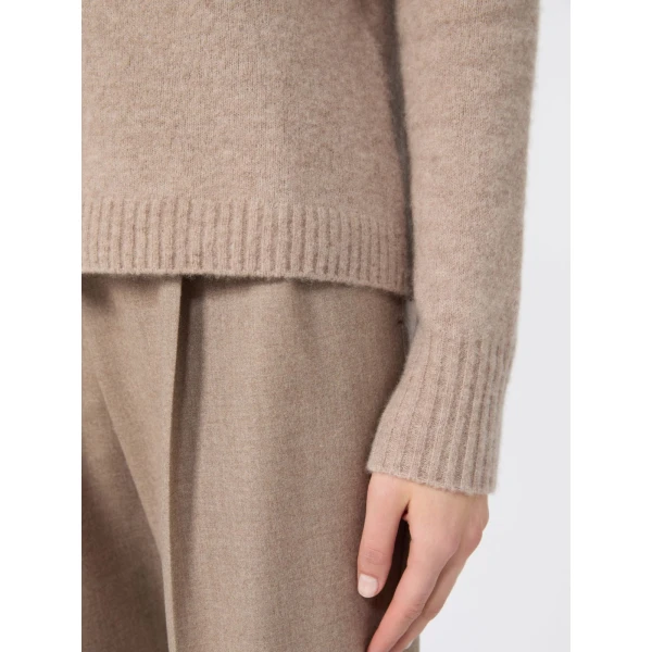 Max Mara Durante Cashmere Shirt-Cut Cardigan in Sand | Cardigan | Luxury Shoes 