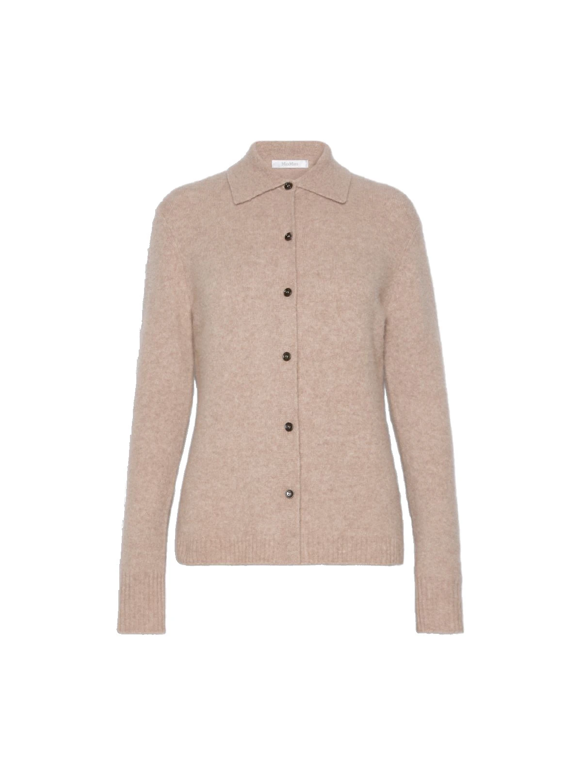 Max Mara Durante Cashmere Shirt-Cut Cardigan in Sand Max Mara Durante Cashmere Shirt-Cut Cardigan in Sand | Cardigan | Luxury Shoes