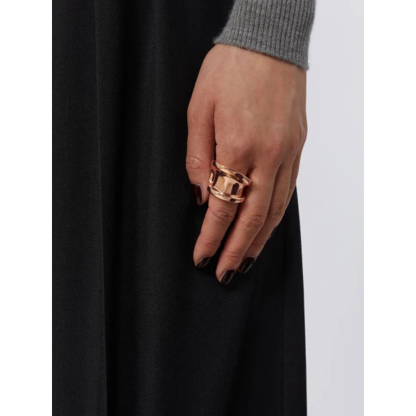 Max Mara Durata Metal Ring in Bronze | Rings | Luxury Shoes 