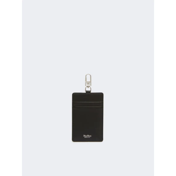 Max Mara Easyholder Leather Badge Holder in Black | Wallets & Purses | Luxury Shoes 