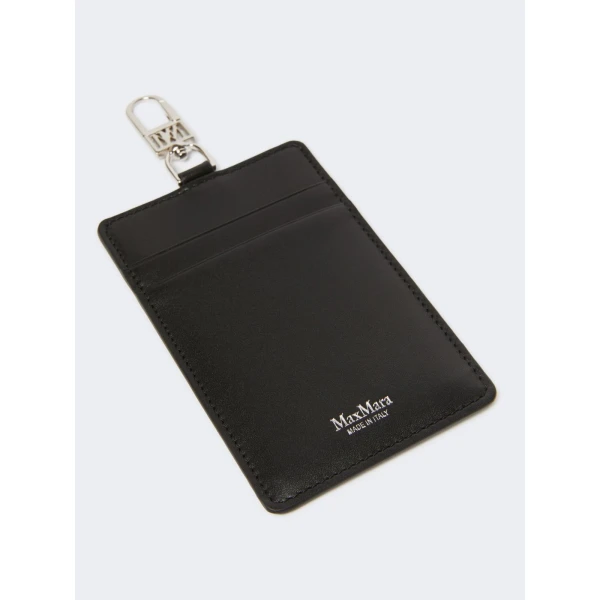 Max Mara Easyholder Leather Badge Holder in Black | Wallets & Purses | Luxury Shoes 