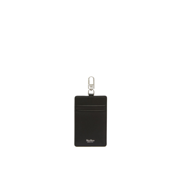 Max Mara Easyholder Leather Badge Holder in Black | Wallets & Purses | Luxury Shoes 