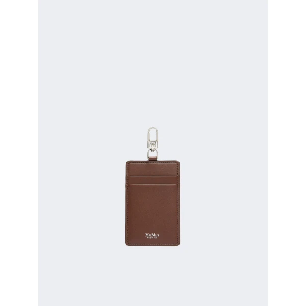 Max Mara Easyholder Leather Badge Holder in Cocoa | Wallets & Purses | Luxury Shoes 