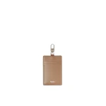 Max Mara Easyholder Leather Badge Holder in Mud | Wallets & Purses | Luxury Shoes 