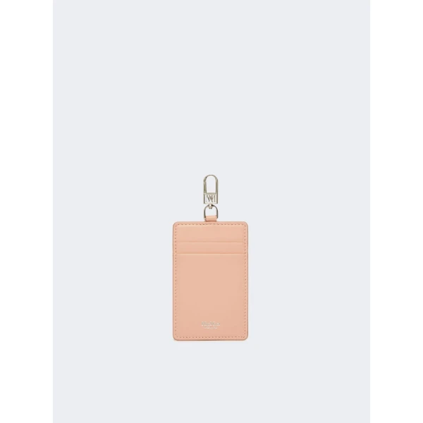 Max Mara Easyholder Leather Badge Holder in Pink | Wallets & Purses | Luxury Shoes 