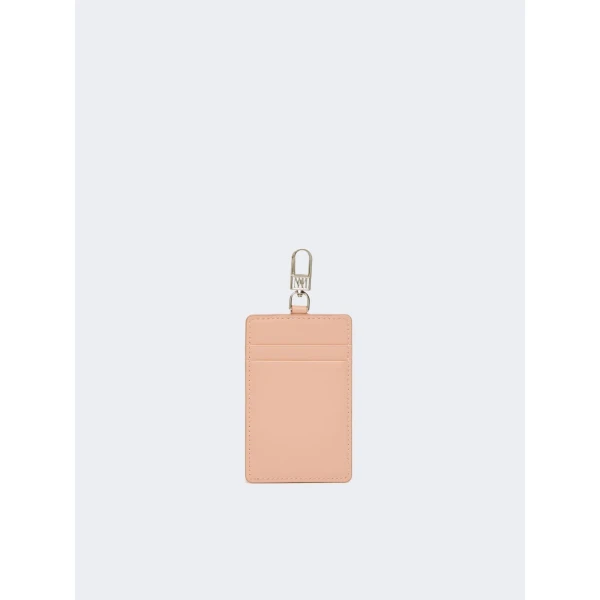 Max Mara Easyholder Leather Badge Holder in Pink | Wallets & Purses | Luxury Shoes 