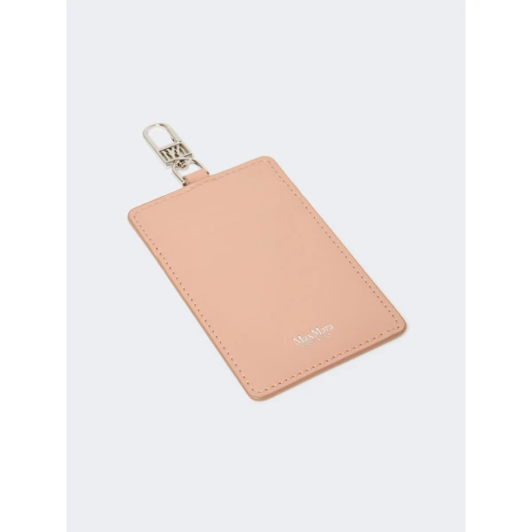 Max Mara Easyholder Leather Badge Holder in Pink | Wallets & Purses | Luxury Shoes 