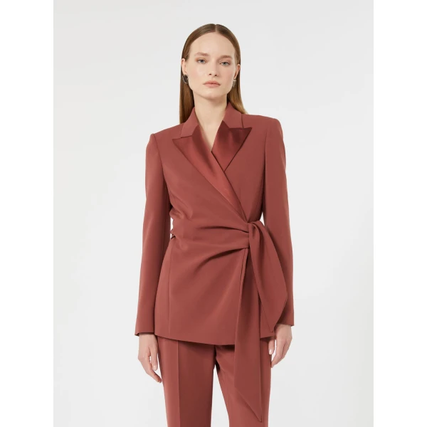 Max Mara Ebano Cady Criss-Cross Jacket in Antique Rose | Blazers | Luxury Shoes 