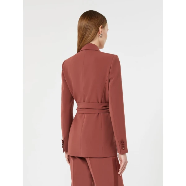 Max Mara Ebano Cady Criss-Cross Jacket in Antique Rose | Blazers | Luxury Shoes 