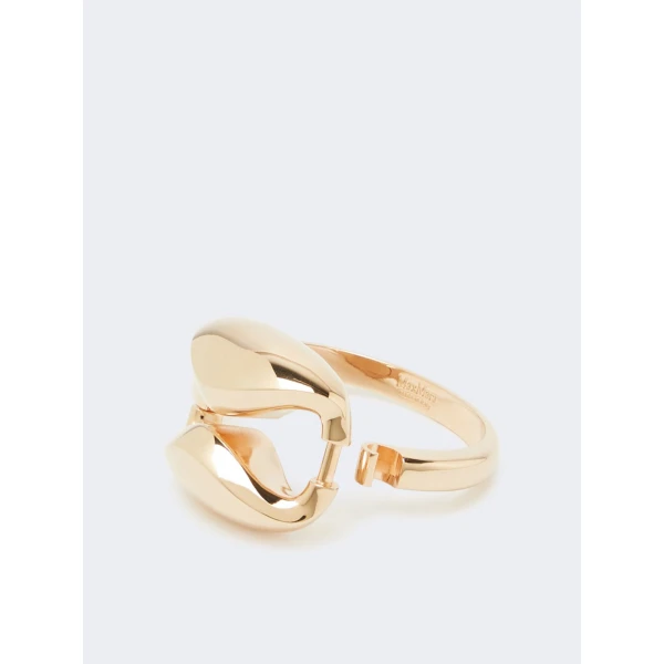 Max Mara Ebbri Rigid Metal Bangle in Bronze | Bracelets | Luxury Shoes 