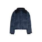 Max Mara Eburnea Technical Twill Down Jacket in Navy | Jackets | Luxury Shoes 